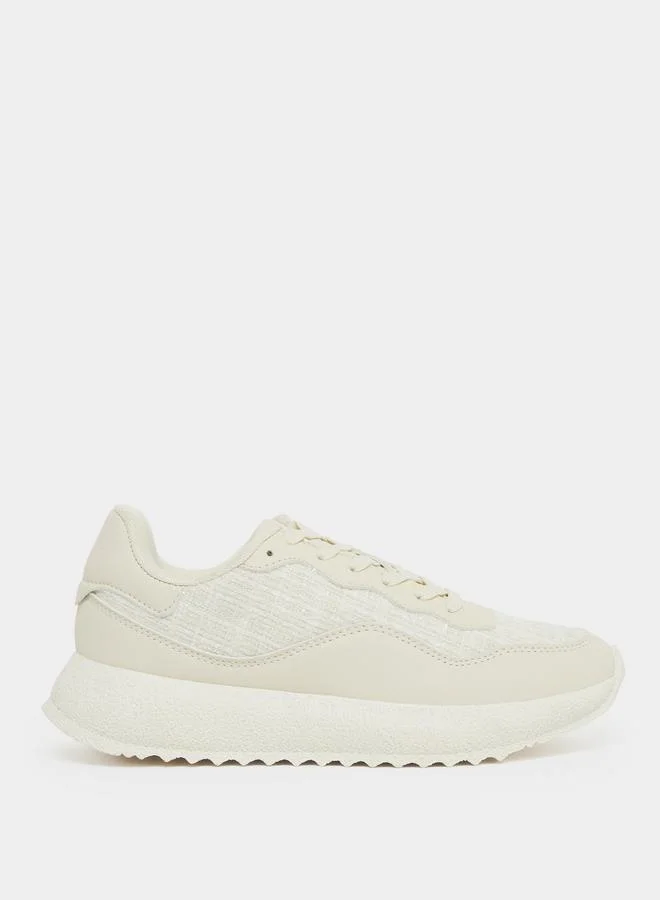 Styli Styli Panelled Lace Up Sneaker