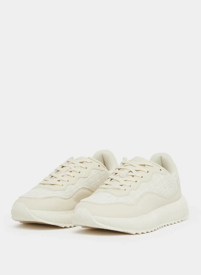 Styli Styli Panelled Lace Up Sneaker