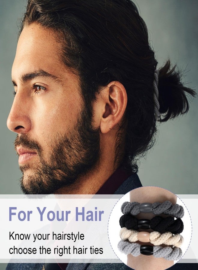 ValueBargain 12 Pack Hair Ties, Mens Hair Ties Long Hairs No-Crease & Strong Hold Bracelet Bands for Thick Hairs, Durable & Damage-Free Design, Roman Style - Image 5