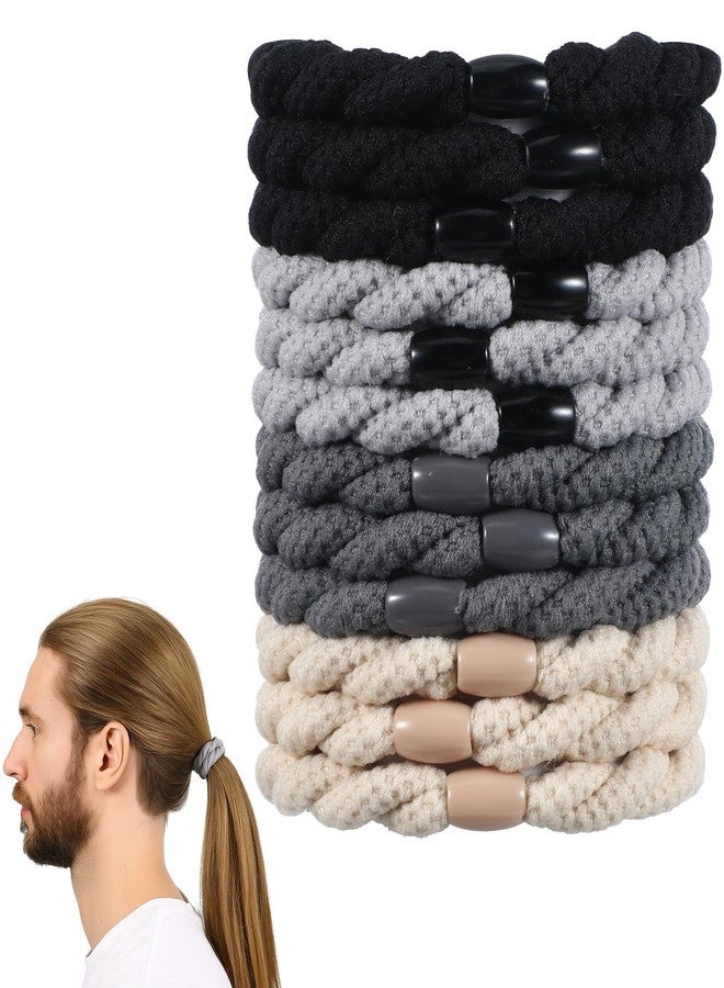 ValueBargain 12 Pack Hair Ties, Mens Hair Ties Long Hairs No-Crease & Strong Hold Bracelet Bands for Thick Hairs, Durable & Damage-Free Design, Roman Style - Image 1