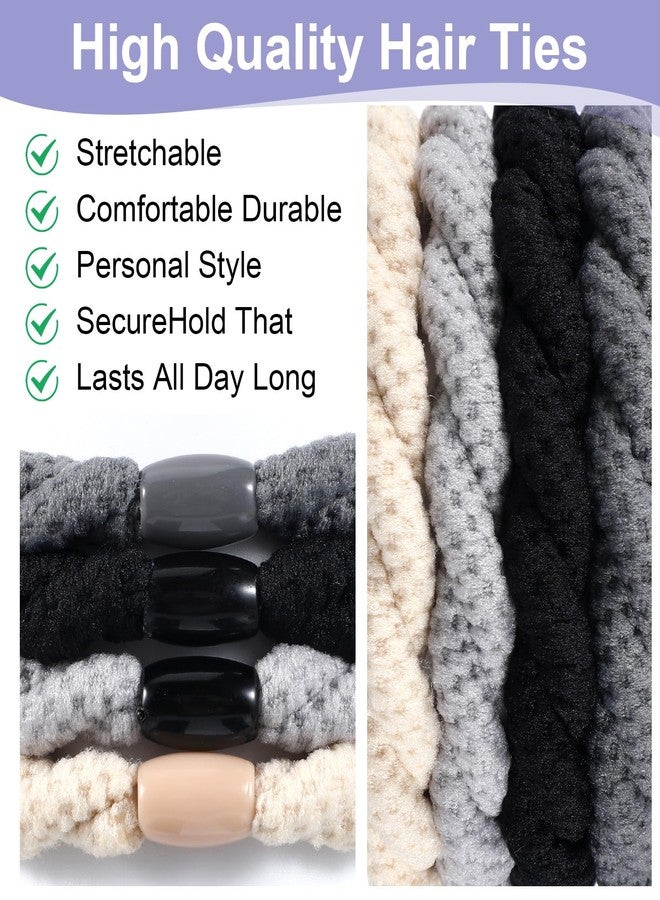 ValueBargain 12 Pack Hair Ties, Mens Hair Ties Long Hairs No-Crease & Strong Hold Bracelet Bands for Thick Hairs, Durable & Damage-Free Design, Roman Style - Image 4