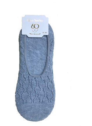 Goo Socks 12 Pairs Gray Color Mesh Flat Shoes 