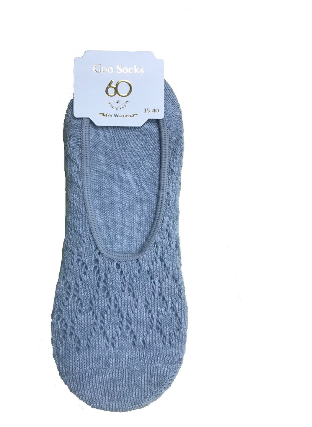 Goo Socks - 12 Pairs Gray Color Mesh Flat Shoes - Image 1