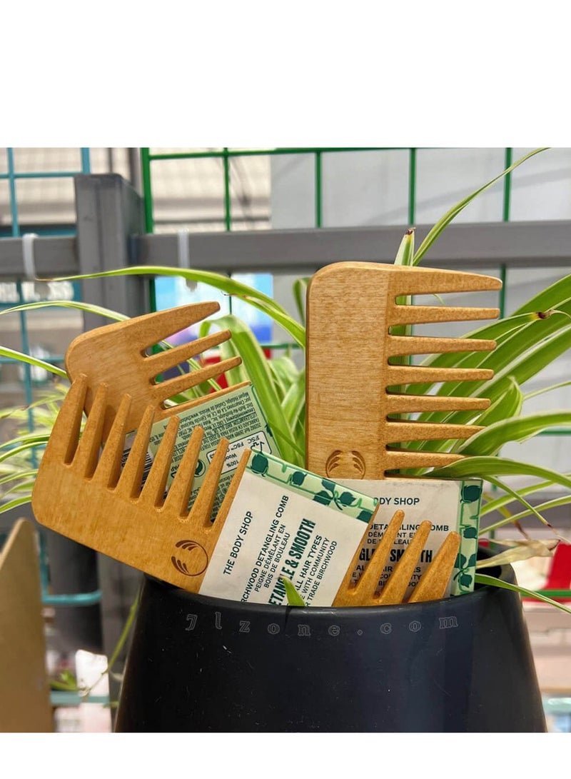 ذا بودي شوب مشط خشب طبيعي من ذا بودي شوب – لفك تشابك الشعر بسهولة - Image 3