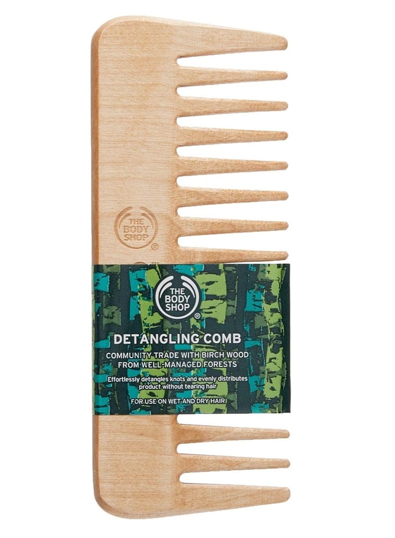 ذا بودي شوب مشط خشب طبيعي من ذا بودي شوب – لفك تشابك الشعر بسهولة - Image 1