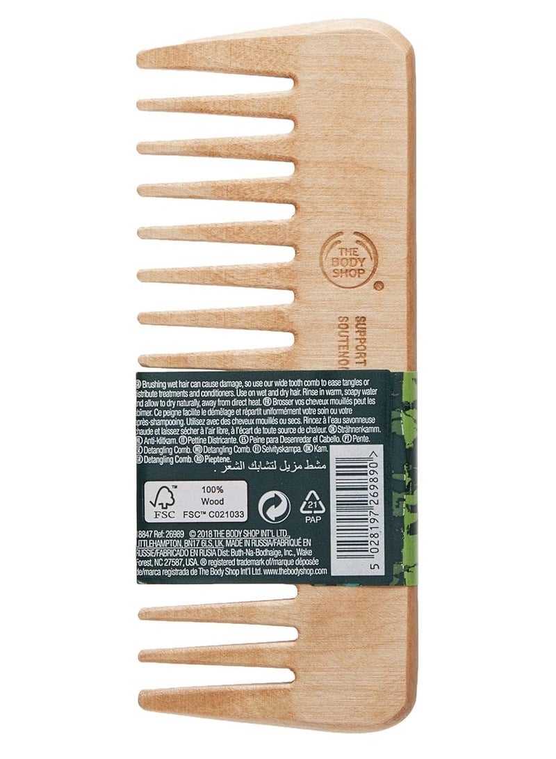 ذا بودي شوب مشط خشب طبيعي من ذا بودي شوب – لفك تشابك الشعر بسهولة - Image 2