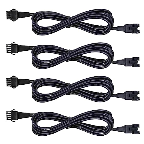 Hovano 4 PCS 60 inch/150cm 4 Pin RGB LED Multi-Color Accent Light Extension Cable Wire Cord Set for LED Motorcycle ATV Car Light Multi-Color Neon Strip Trucks Rock Lights (60 inches Cable) - Image 1