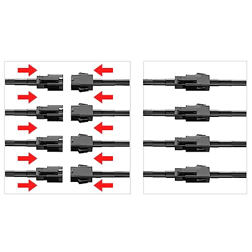 Hovano 4 PCS 60 inch/150cm 4 Pin RGB LED Multi-Color Accent Light Extension Cable Wire Cord Set for LED Motorcycle ATV Car Light Multi-Color Neon Strip Trucks Rock Lights (60 inches Cable) - Image 4