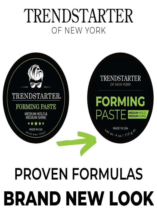 TRENDSTARTER - FORMING PASTE (4oz) (PACK OF 2) - Medium Hold - Medium Shine - Lightweight Water-Based Hair Pomade Cream - Flake-Free Hair Paste for All Hair Types - Image 2