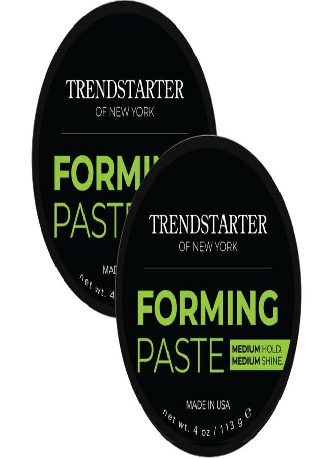 TRENDSTARTER - FORMING PASTE (4oz) (PACK OF 2) - Medium Hold - Medium Shine - Lightweight Water-Based Hair Pomade Cream - Flake-Free Hair Paste for All Hair Types - Image 1