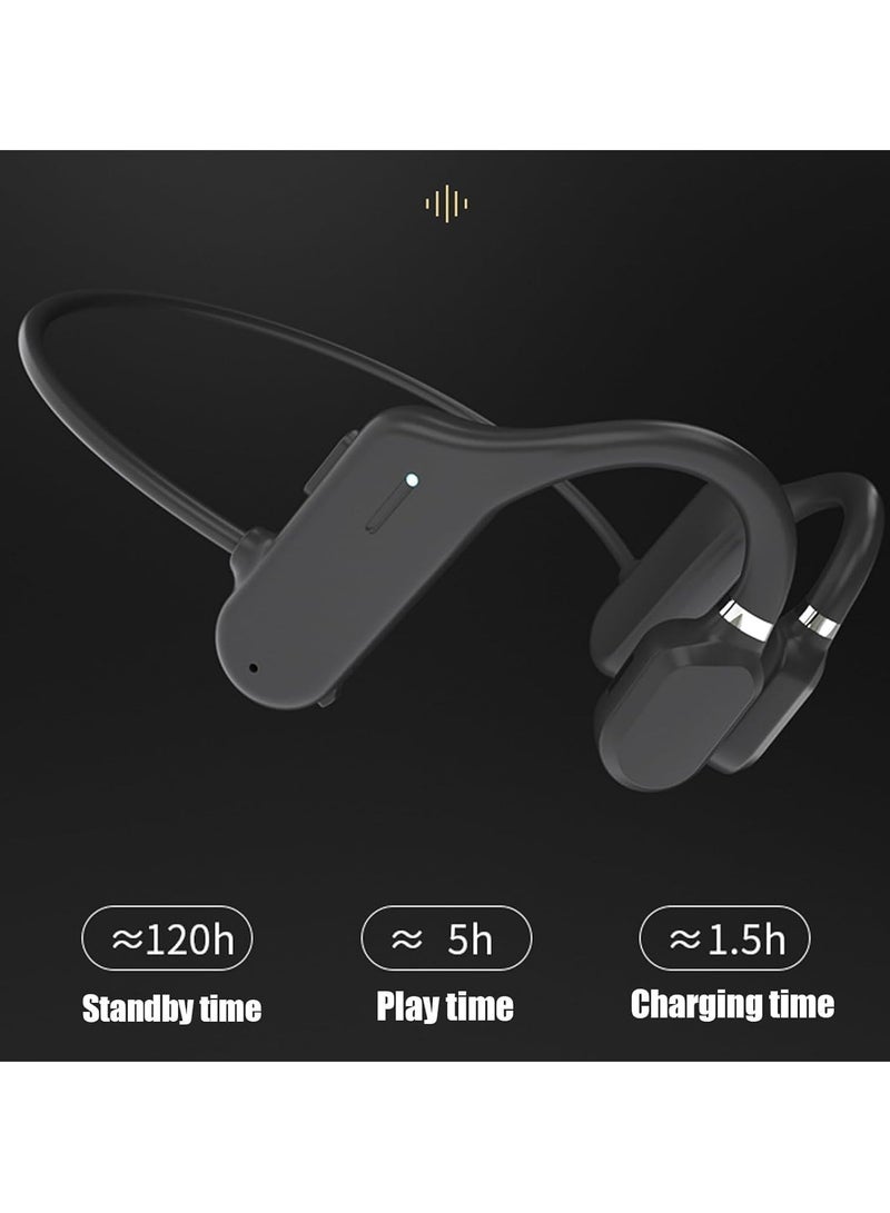 DYY-1 Wireless Sports Bluetooth Earphones Earhook Air Bone Conduction Earphones Sweatproof and Waterproof Wireless Bluetooth Sports Earphones for Running, Hiking, Cycling (Grey) - Image 2