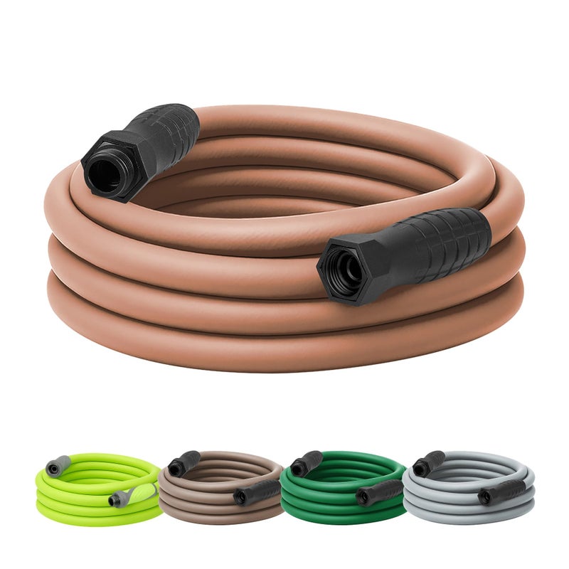 Flexzilla Colors SwivelGrip Garden Hose 5/8 in. x 25 ft., Lightweight All-Weather Water Hose, Durable and Flexible, Leak-Free Connections, Red Clay - Image 1