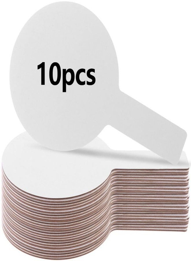 Yiphates 10 Pieces Dry Erase Answer Paddles Handheld Double Sided Paddles Mini White Boards Small White Board Dry Erase Signs Auction Paddles for Students Classroom Voting Games - Image 1