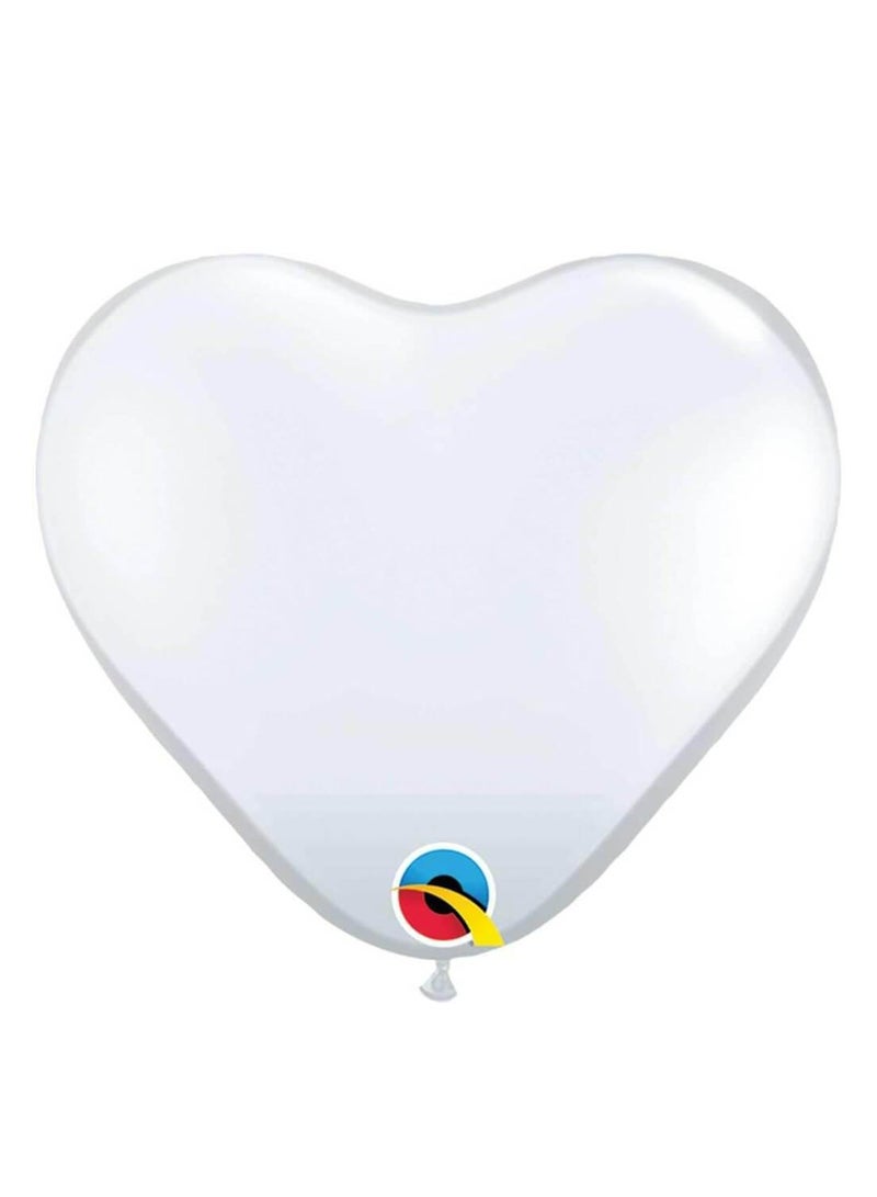 كرييتف مايند بالون لاتكس قلب شفاف من الماس ، 11 بوصة - Image 1