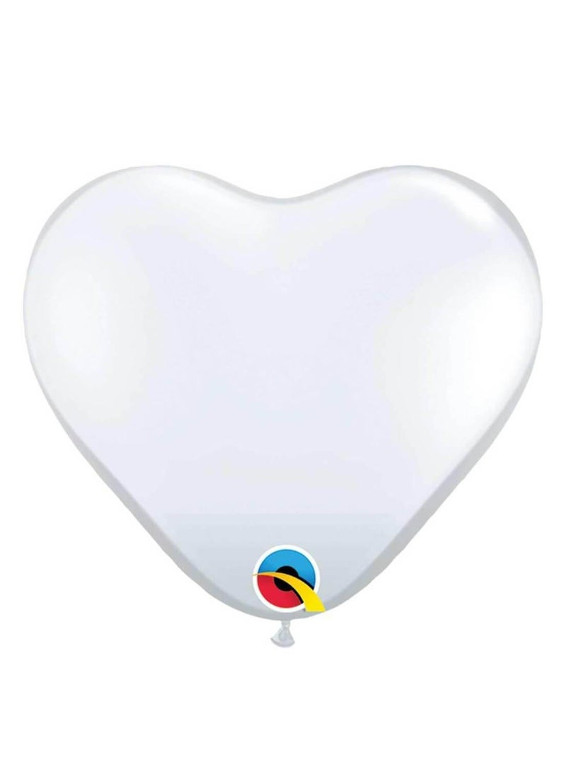 كرييتف مايند بالون لاتكس قلب شفاف من الماس ، 11 بوصة - Image 2