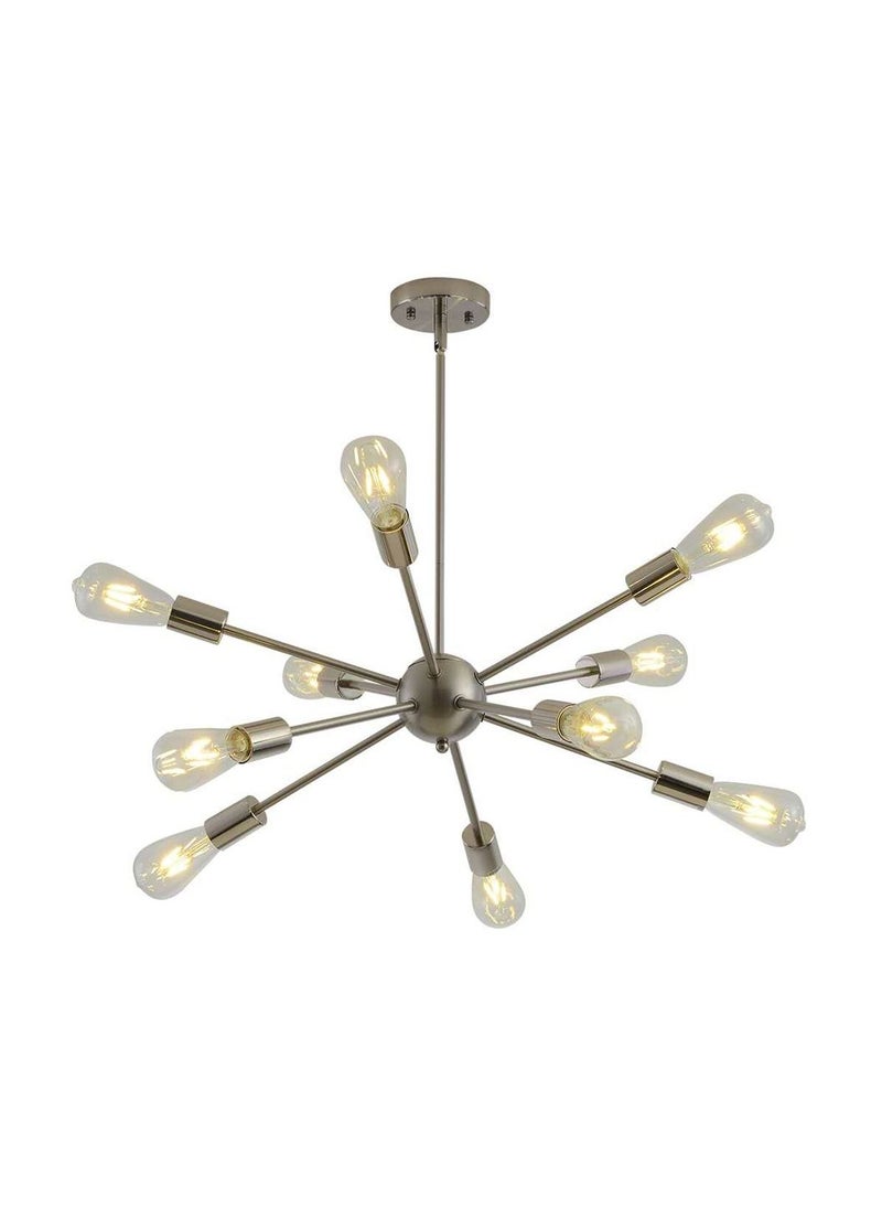 Mesh  chandelier - 10 branch - Silver