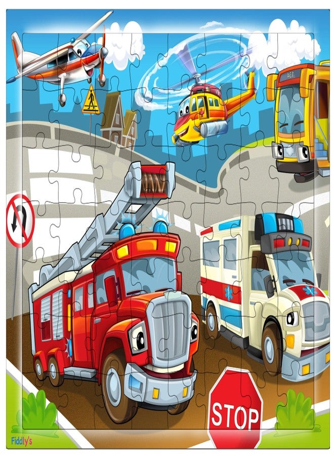 Fiddlys 54 Pcs Wood Jigsaw Puzzles for Kids & Children Age 6+ Double Layered Wooden Puzzles with Bright Front & Back Print Puzzle for Kids-Educational Toy (Pack of 3) - Image 3
