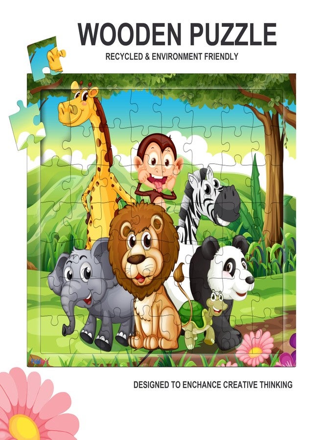Fiddlys 54 Pcs Wood Jigsaw Puzzles for Kids & Children Age 6+ Double Layered Wooden Puzzles with Bright Front & Back Print Puzzle for Kids-Educational Toy (Pack of 3) - Image 5