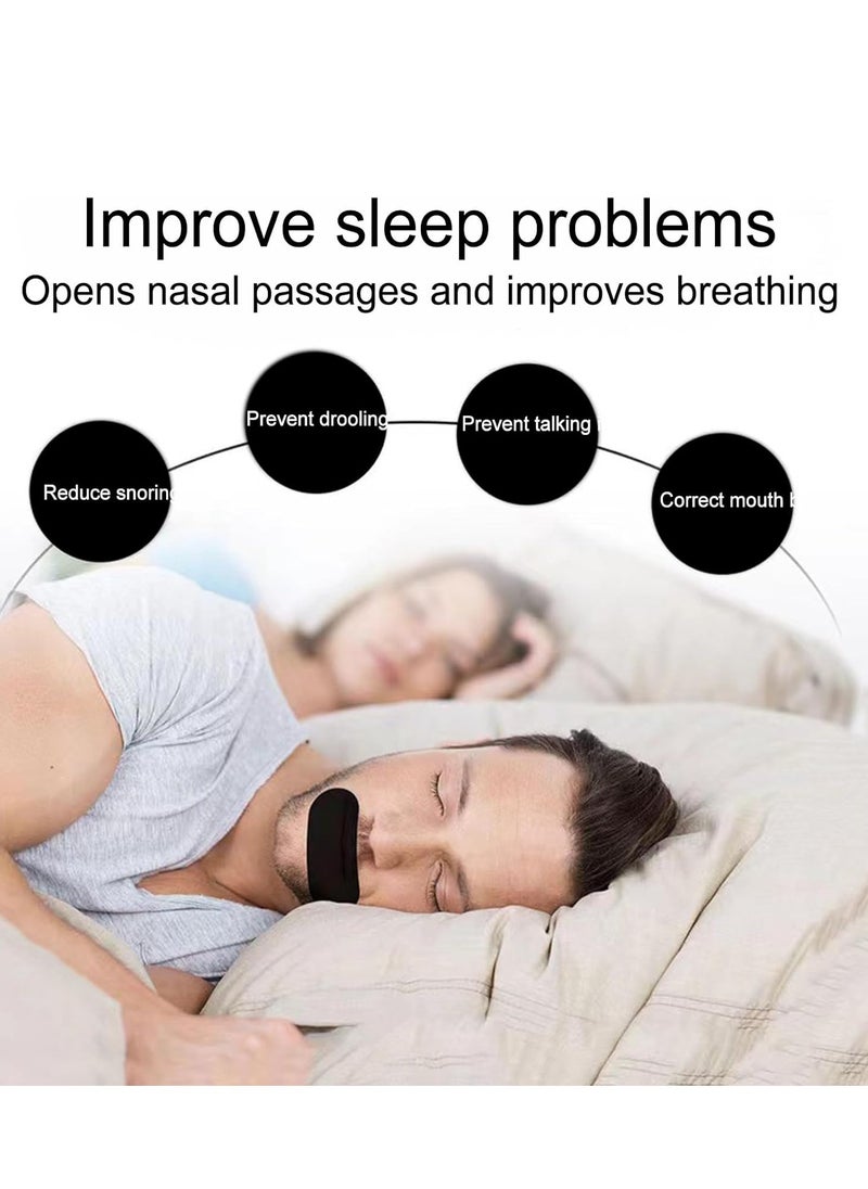 Generic - 30 Pcs Sleep Strips,Mouth Tape for Sleeping Specially Designed for Lip Contact, Cotton Sleep Strips，Anti Snoring Mouth Tape for Snoring Relief and Sleeping Quality Improvement(Black) - Image 1