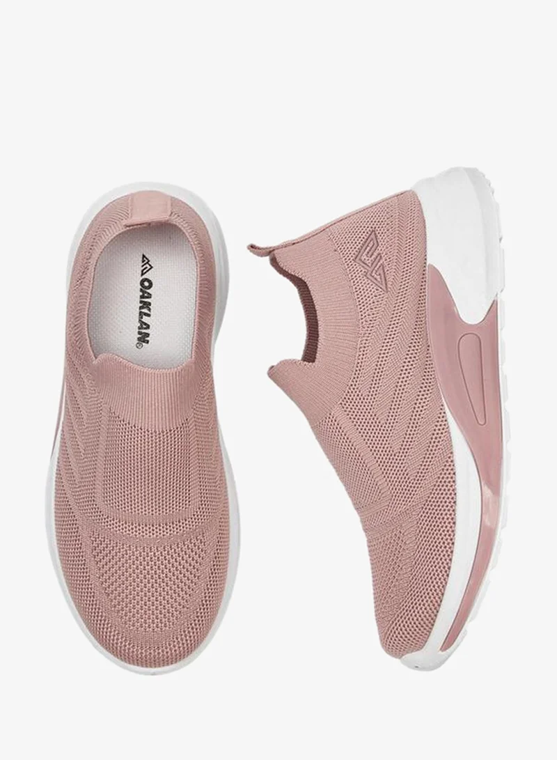 Oaklan by Shoexpress PINK Textured Slip-On Sports Shoes With Pull Tab for Women | Best Price UAE