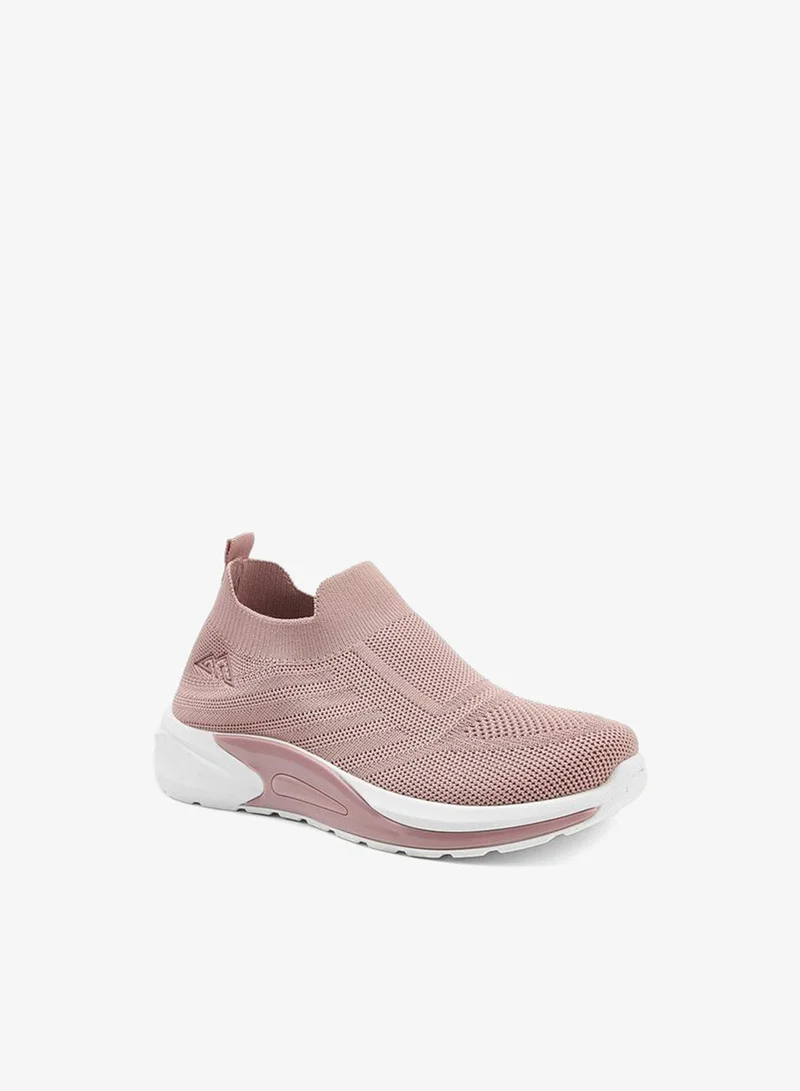 شو اكسبرس Textured Slip-On Sports Shoes With Pull Tab