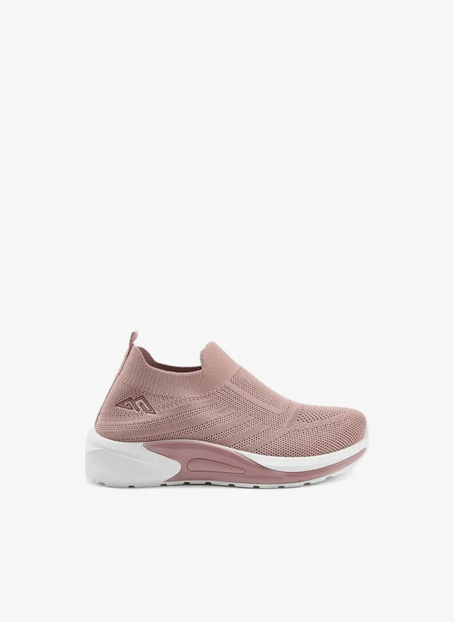شو اكسبرس Textured Slip-On Sports Shoes With Pull Tab