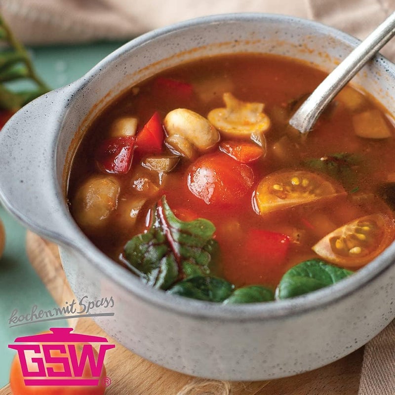 GSW Montreal Vegetable Pot - High Quality Cooking Pot with Lid, Safe Cold Metal Handles, Induction and Oven Safe - Stainless Steel, 20 cm, 5 Litres - Image 2