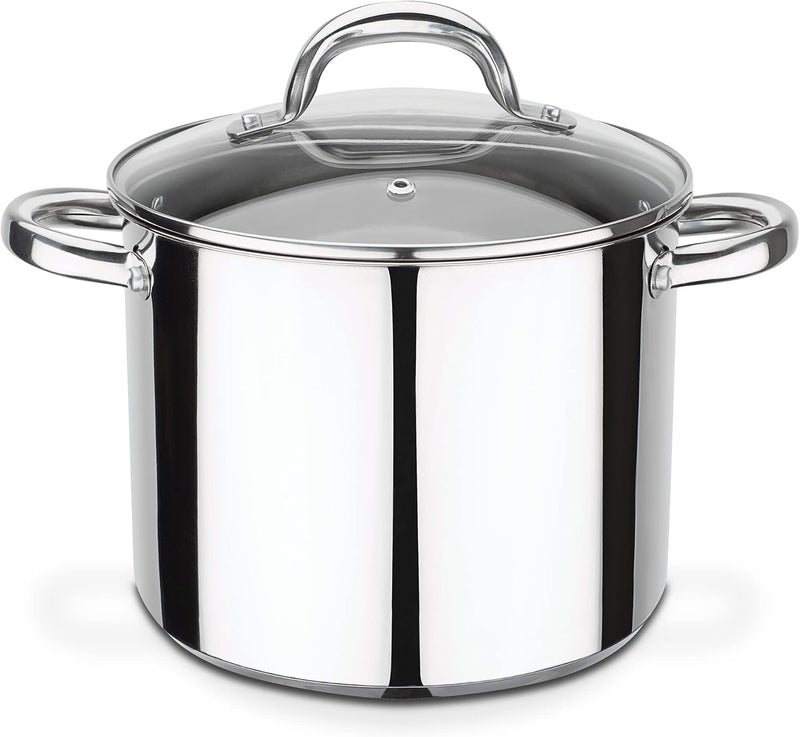 GSW Montreal Vegetable Pot - High Quality Cooking Pot with Lid, Safe Cold Metal Handles, Induction and Oven Safe - Stainless Steel, 20 cm, 5 Litres - Image 1