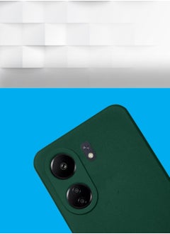 دبليو تيك غطاء حماية من السيليكون السائل الناعم لهاتف Xiaomi Redmi 13C 4G 2023 / Xiaomi Poco C65 4G 2023 أخضر داكن  - Image 3