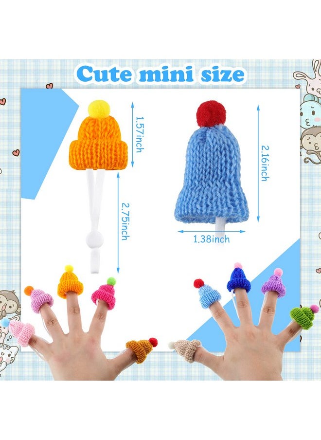 Mtlee - 20 Pcs Pet Snake Hat with Adjustable Elastic Chin Strap, Small Reptile Animal Hamster Knitted Hat Pompon Mini Hats for Pets Snake Ball Python Lizard Guinea Pig Chameleon Iguanas Accessories Decoration - Image 1