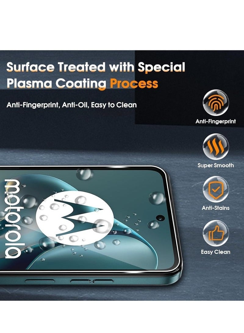 JAJEEK Motorola Moto G05 Screen Protector 9H Hardness Full Covered Full HD Clear Glass with 3-Pack Anti-Fingerprints Tempered Glass for Motorola Moto G05 – Ultimate Protection for Your Device - Image 3