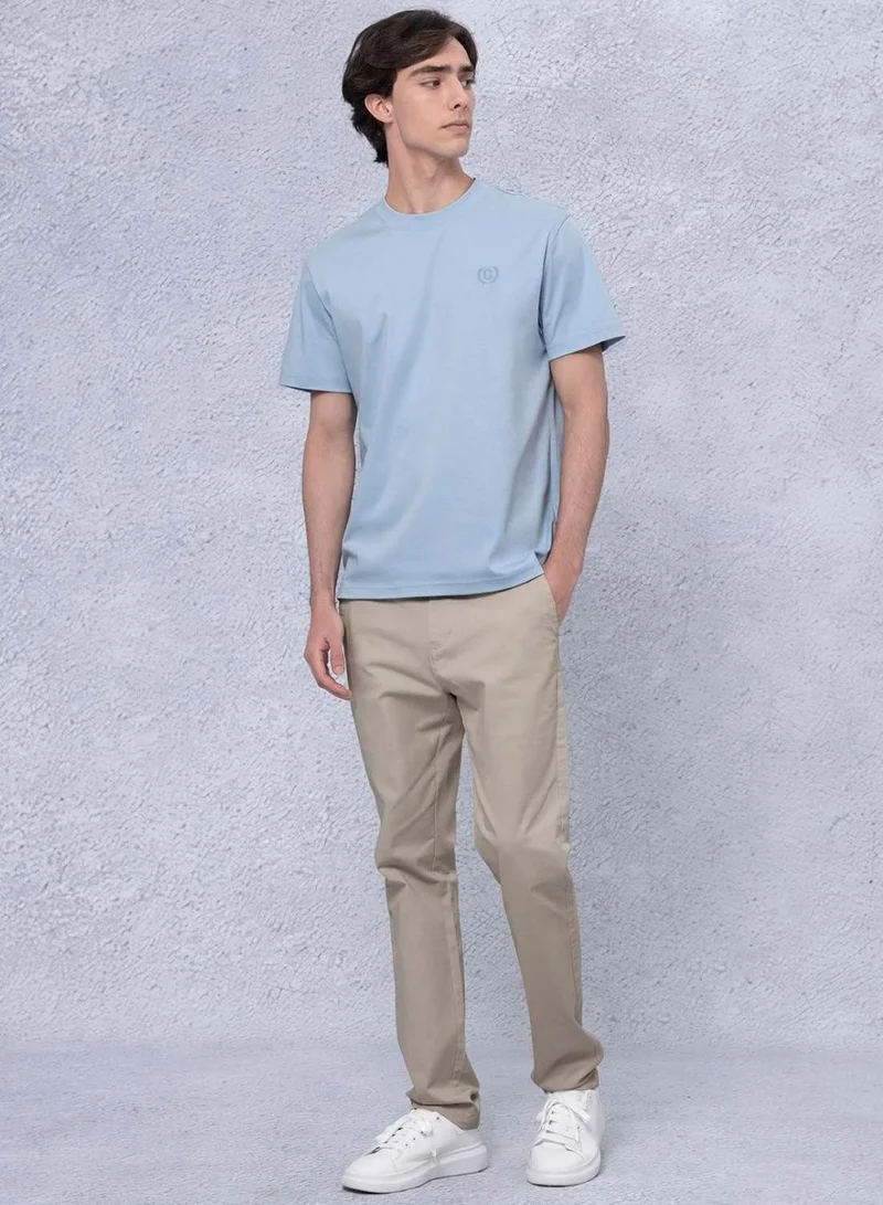 جيوردانو تيشيرت رجالي بياقة ذكية بلمسة سائلة وقصة ضيقة