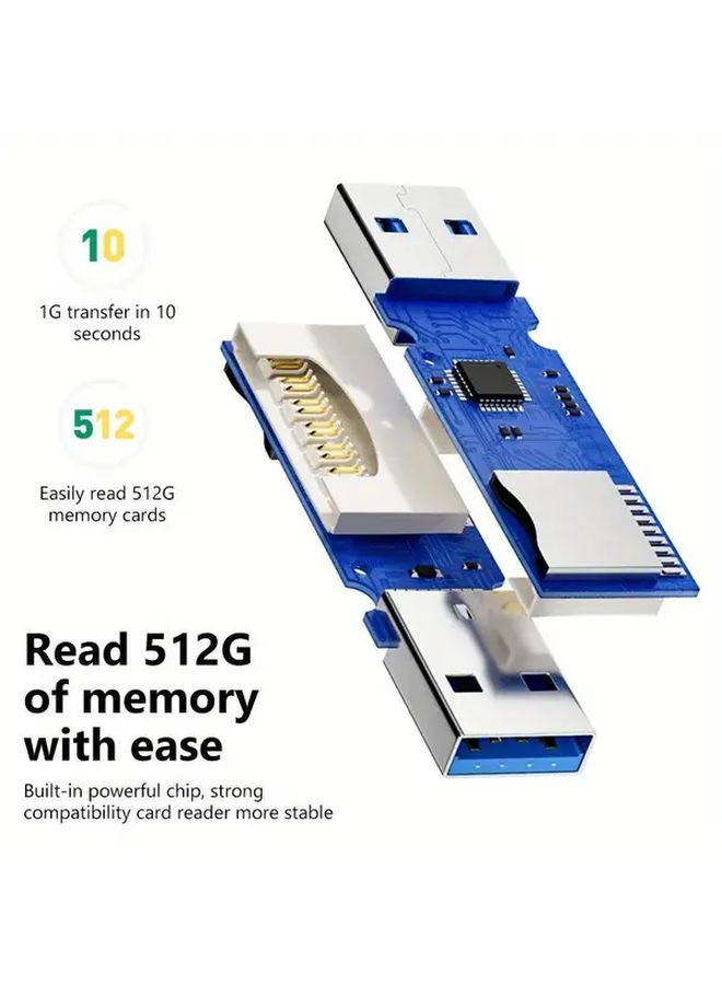 HF30 Black 6 In 1 USB C Card Reader Adapter High Speed Compact For Mobile Phone - Image 4