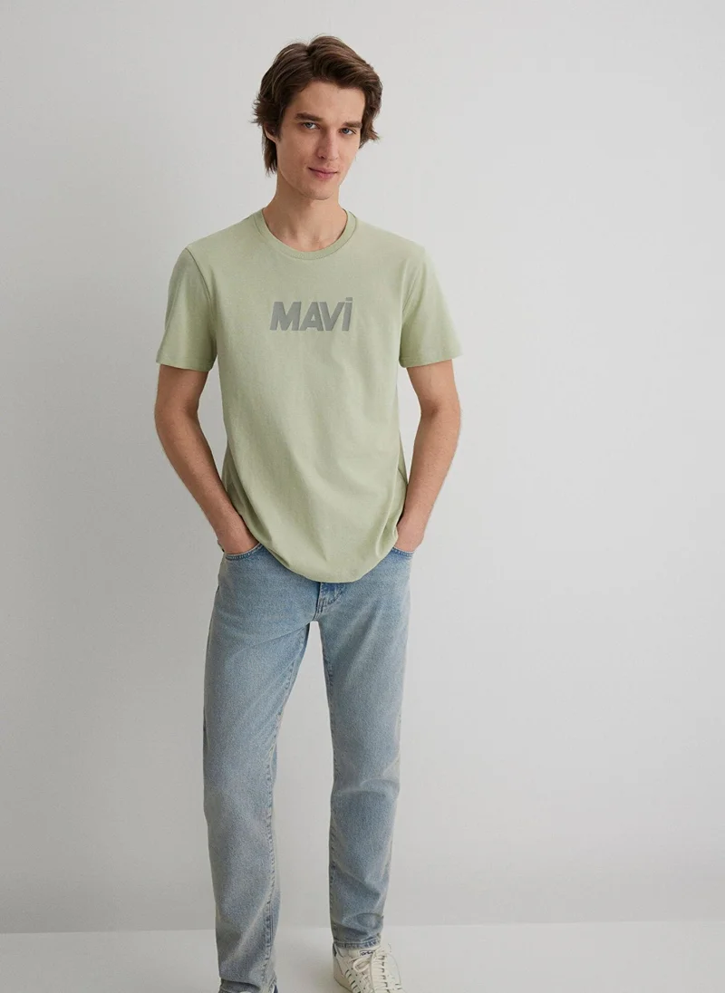 MAVI Mavi Logo Printed Green T-Shirt
