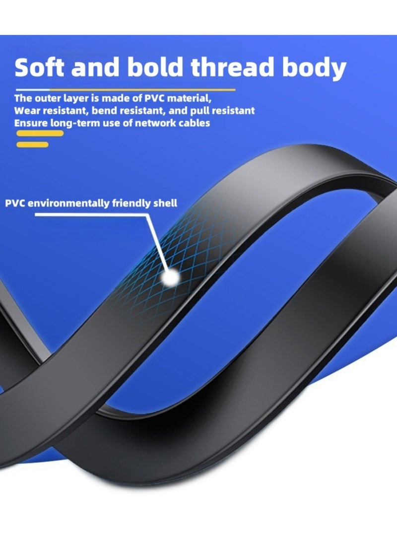 CAT8 Ethernet Cable, High Speed Heavy Duty Cat8 LAN Network Cable 40Gbps, 2000Mhz with Gold Plated RJ45 Connector for Modem, Router, Switch, Gaming, Xbox - Black ﻿ - Image 5