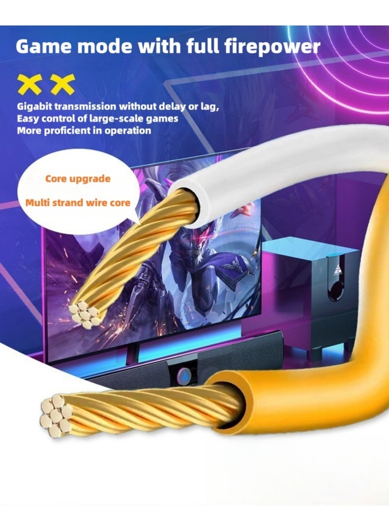 CAT8 Ethernet Cable, High Speed Heavy Duty Cat8 LAN Network Cable 40Gbps, 2000Mhz with Gold Plated RJ45 Connector for Modem, Router, Switch, Gaming, Xbox - Black ﻿ - Image 3