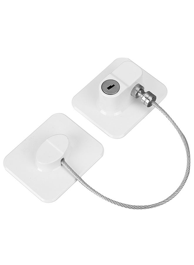 Safety Cable Fridge Window Lock With Key Set - Image 1