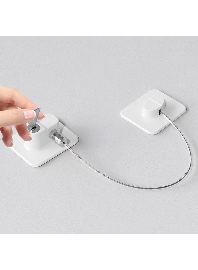 Safety Cable Fridge Window Lock With Key Set - Image 2