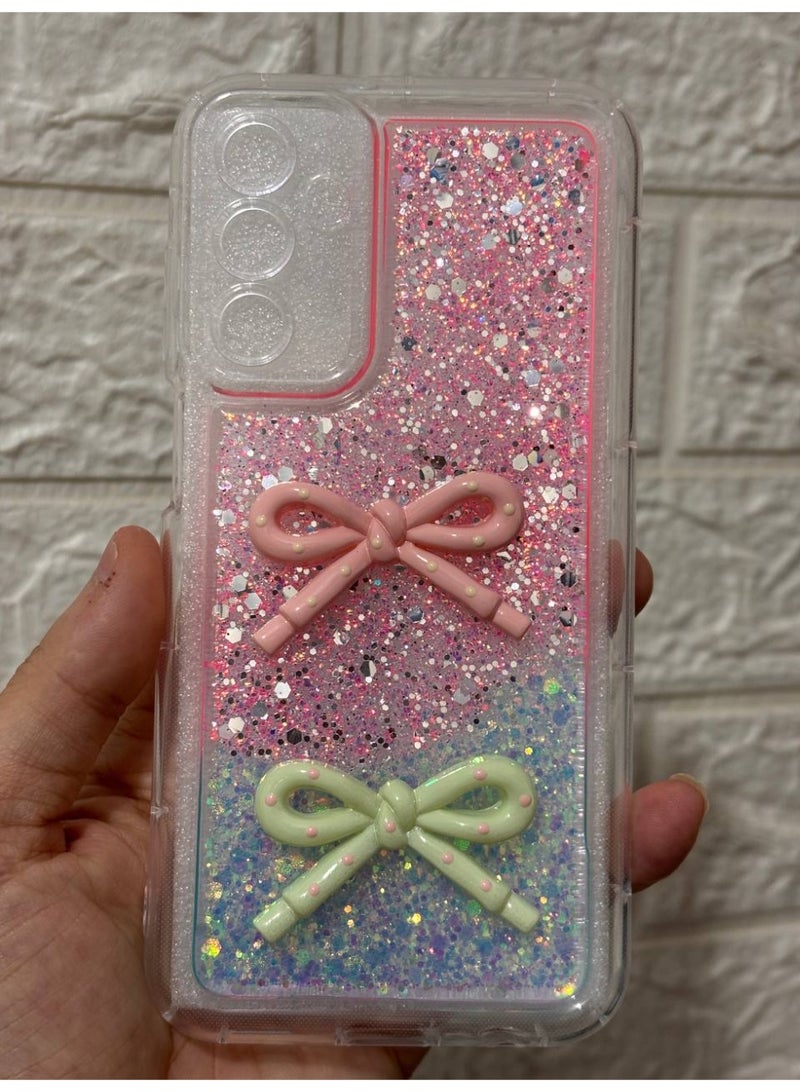 غطاء خلفي مع فيونكة متوافق مع هاتف سامسونج A15 - Image 1