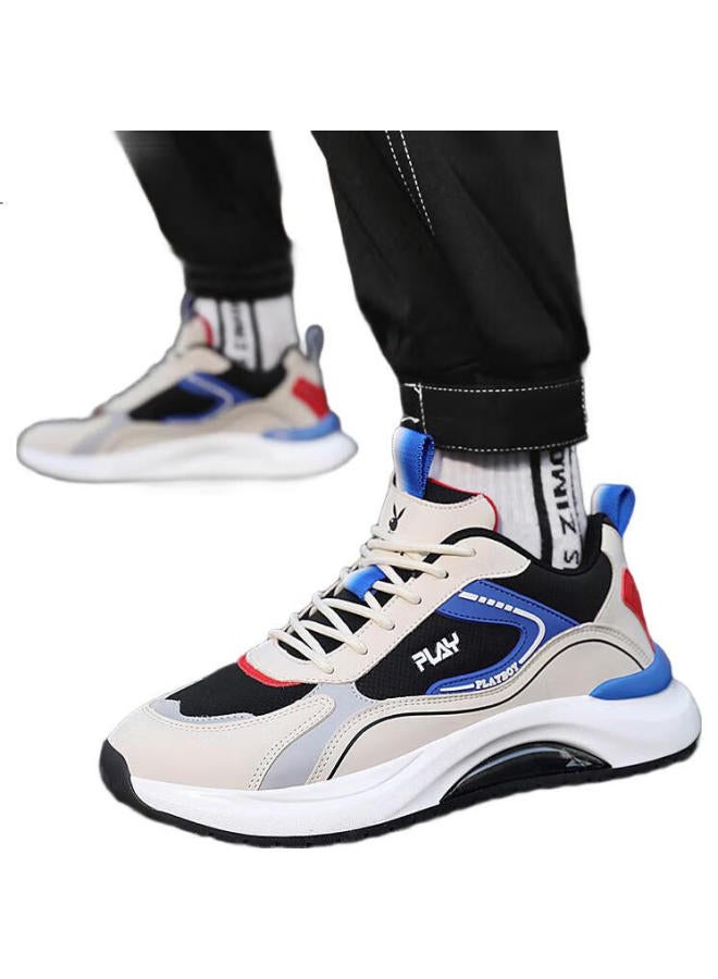 Playboy Dad Shoes For Men, Summer Men'S Shoes, Thick-Soled Breathable Casual Shoes, Men'S Sneakers, Beige/Black, Size 42 - Image 2