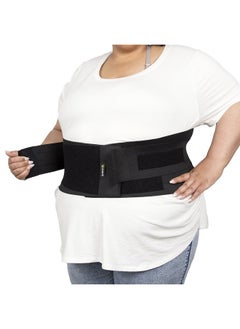 BraceUP Plus Size Back Brace for Woman and Man - 3XL to 5XL Extra Large Lower Back Support with Straps and Compressions, Herniated Disc Back Pain Relief, Abdominal Plus Size Binder (5XL)  - Image 1