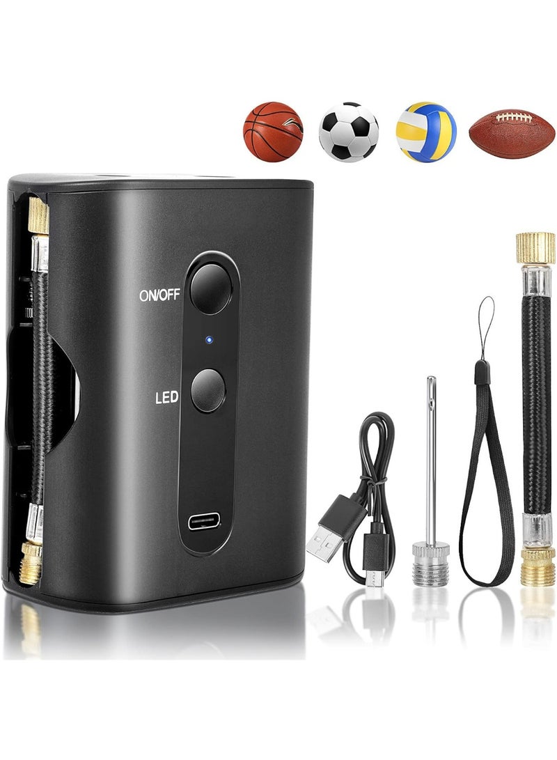 ULHYC Electric Ball Pump (20psi), Smart Air Pump Portable Fast Ball Inflation Automatic Electric Fast Ball Pump with 1 Needle for Soccer, Basketball, Volleyball, Rugby, and Swimming laps - Image 1