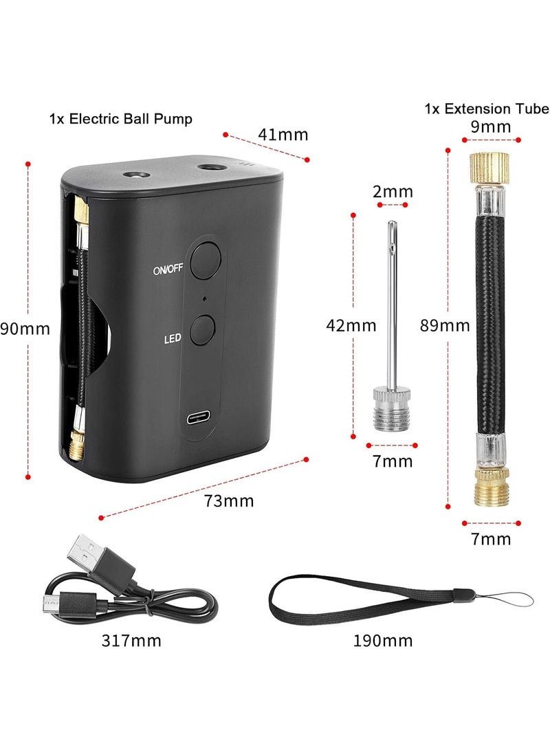 ULHYC Electric Ball Pump (20psi), Smart Air Pump Portable Fast Ball Inflation Automatic Electric Fast Ball Pump with 1 Needle for Soccer, Basketball, Volleyball, Rugby, and Swimming laps - Image 2