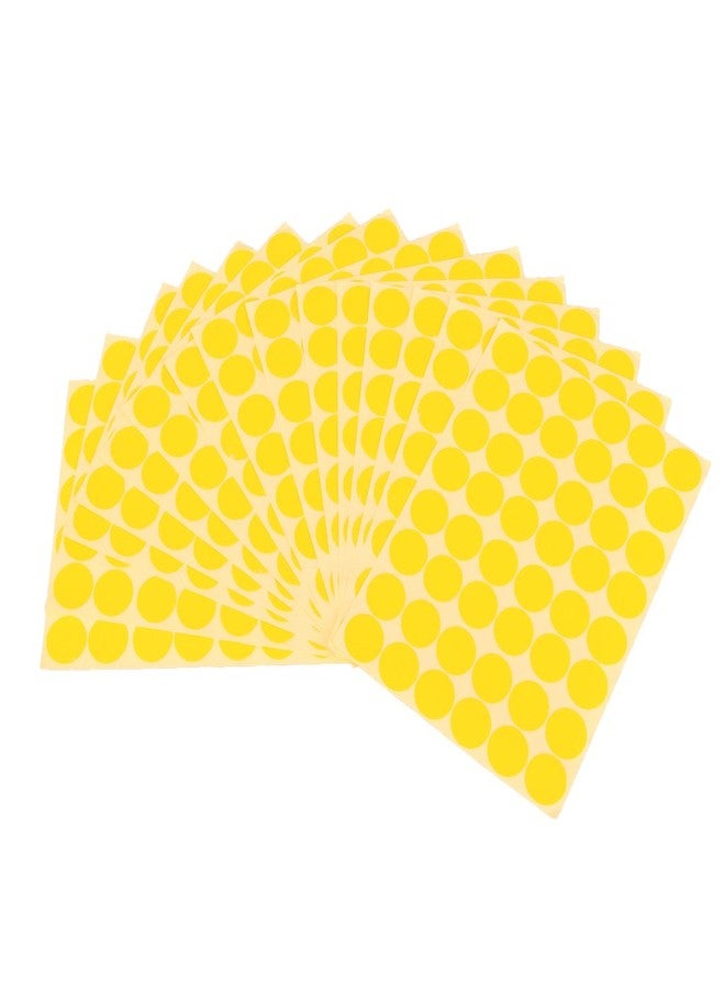 Generic 720Pcs 25mm Dots Sticker Round Circle Blank Labels Self Adhesive- Yellow - Image 1