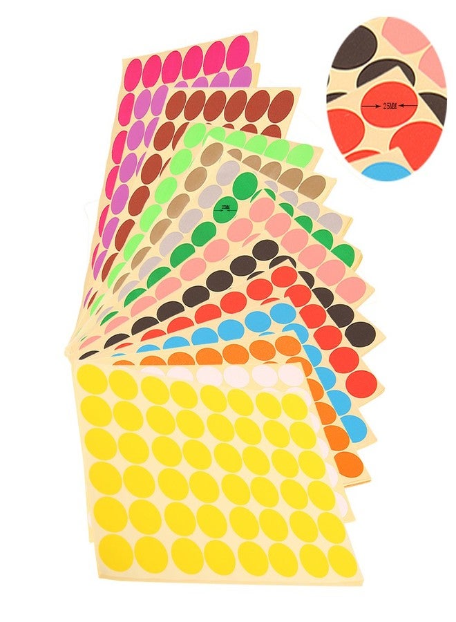 Generic 720Pcs 25mm Dots Sticker Round Circle Blank Labels Self Adhesive- Yellow - Image 2