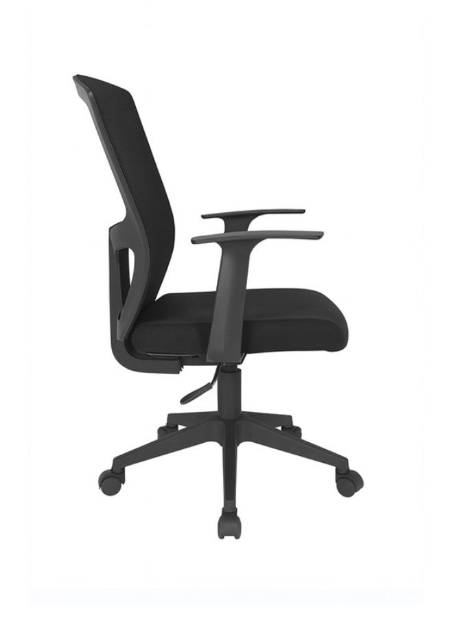 YI ONE Office Chair CH-183B-HS – Mesh Computer Chair with Ergonomic Low Back Design, Swivel Executive Chair with Height Adjustment, Wheels & Armrests, Black, 66×48×75 cm - Image 3