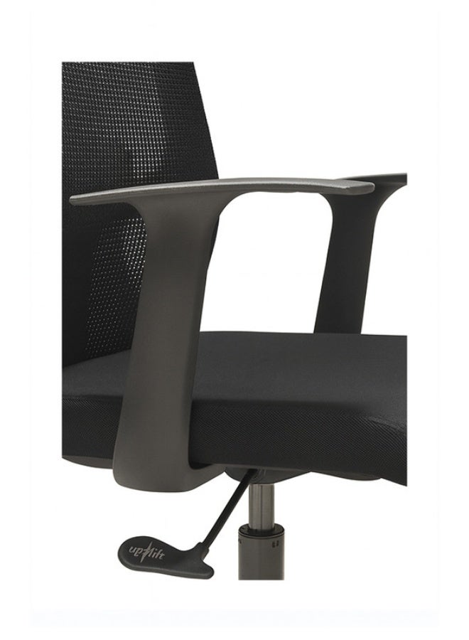 YI ONE Office Chair CH-183B-HS – Mesh Computer Chair with Ergonomic Low Back Design, Swivel Executive Chair with Height Adjustment, Wheels & Armrests, Black, 66×48×75 cm - Image 5