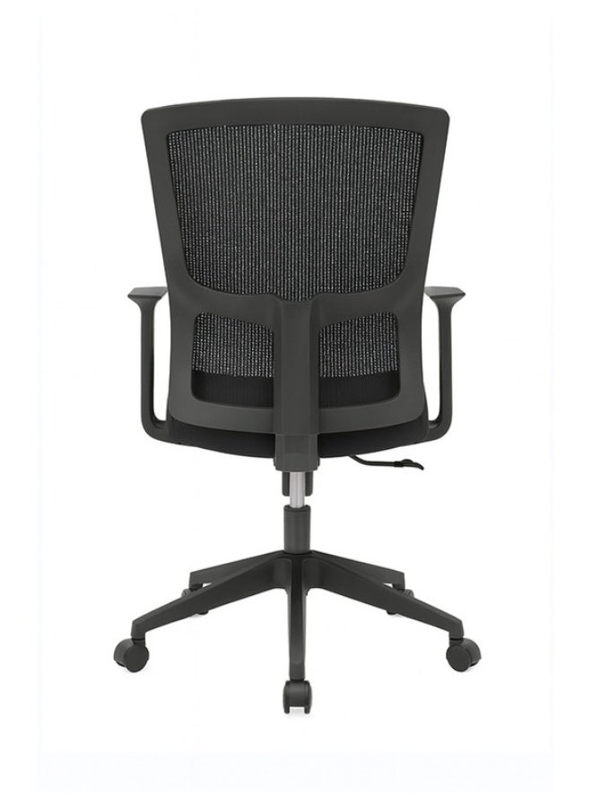 YI ONE Office Chair CH-183B-HS – Mesh Computer Chair with Ergonomic Low Back Design, Swivel Executive Chair with Height Adjustment, Wheels & Armrests, Black, 66×48×75 cm - Image 2