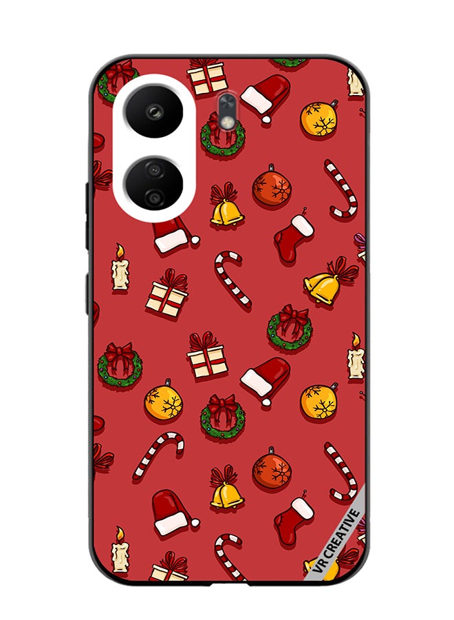 VR CREATIVE Protective Case Cover For Xiaomi Redmi 13C Christmas Symbols Design Multicolour - Image 1