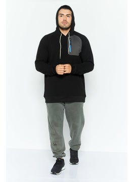 Avalanche Men Sportswear Fit Textured Long Sleeves Outdoor Sweatshirt, Black  - Image 4
